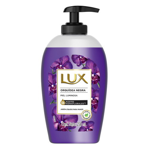 Imagen 1 de 3 de Jabón líquido Lux Orquídea Negra con dosificador 250 ml