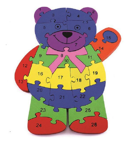 Quebra-cabeça Mdf Urso 26 Peças - Toy Mix