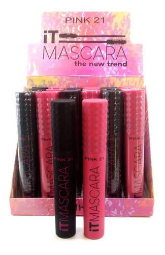 Rimel It Mascara Pestañas De Ojos Pink 21 Negra 24 Unidades