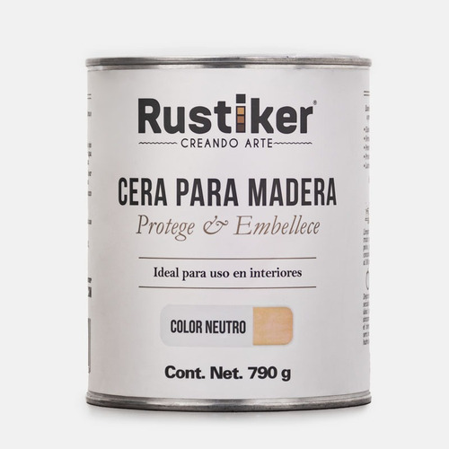 Rustiker Cera De (1 Lt) Color Neutro Perfecta Para Maderas