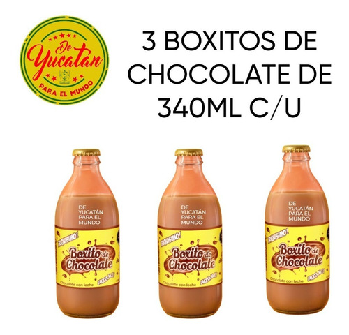 3 Boxitos De Chocolate De 340ml Antes Soldadito De Chocolate