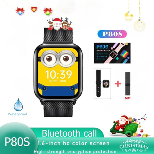 Reloj Inteligente Smartwatch P80s 42mm+pulsera De Metal