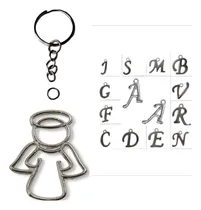 Comprar 10 Llaveros Ángel +inicial Letra Bautismo Comunión Par\u002Farmar