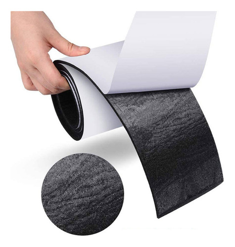 3x Cinta De Fieltro Autoadhesiva Rollo Protector De Negro