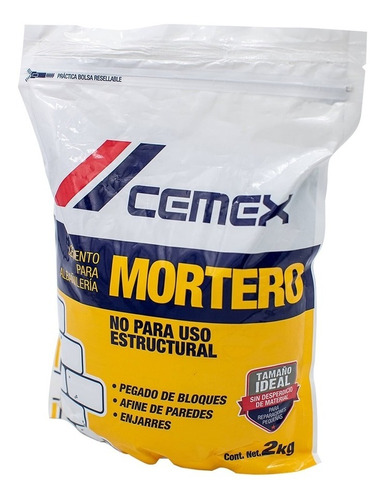 Cemento Mortero Cemex 2 Kg