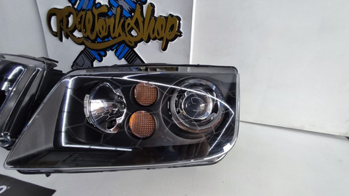 Faros Vw Jetta A4 Mk4 Tipo R Line Black Euro Style Par