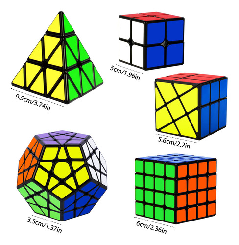 Juego De 5 Cubos De Velocidad, Rompecabezas 2x2, 3x3, 4x4 Color De La Estructura