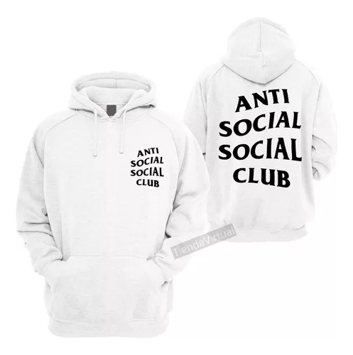 Buzo Canguro Blanco De Anti Social Social Club Unisex