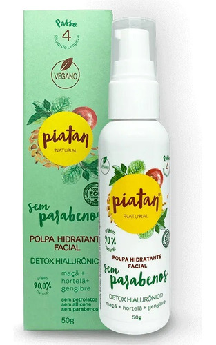 Polpa Hidratante Facial Detox 50g- Piatan