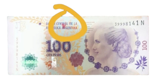 100 Pesos Con Error De Mancha Roja