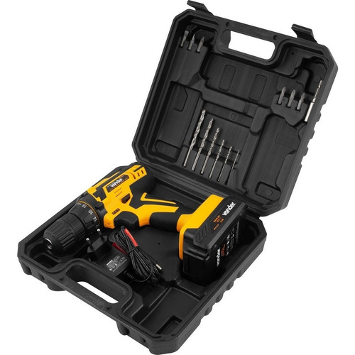 Furadeira A Bateria Vonder Portatil Profissional Kit Maleta