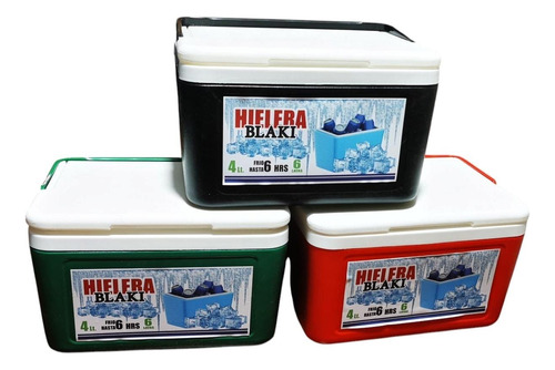 Hielera Blaki 4lt 6 Latas Plástico Resistente 26x19x16cm