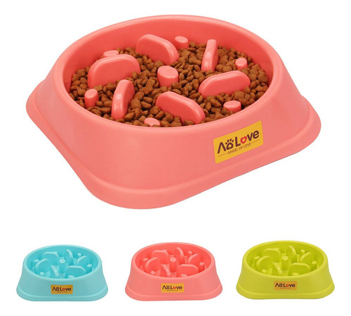 Aolove Tazon De Alimentacion Lenta Para Perros Con Comida Sa