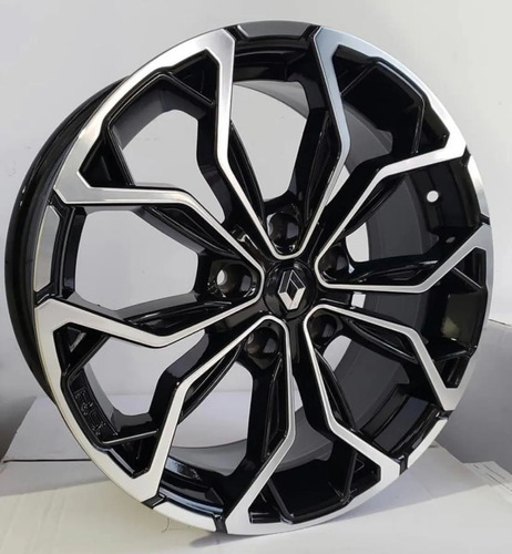 Rodas Renault Duster Oroch Aro 17 5x114 (jogo) +bicos Cor Preto Com Diamantado