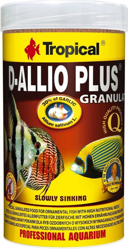 Alimento Tropical D Allio Plus Granulado  600g Con Ajo Peces