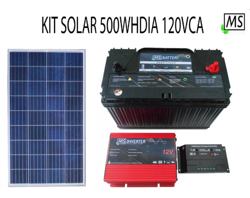 Kit Solar Fotovoltaico 500w Hdia 120v Aislado Rural  Msi