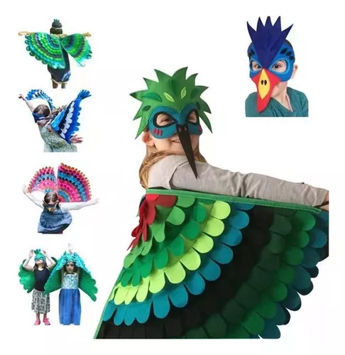Disfraz de pavo real para niñas o tutú de pavo real para adultos con  máscara y