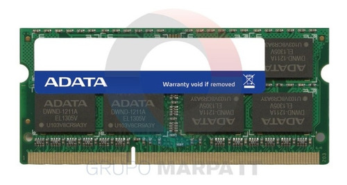 Memoria Ram Adata Pc3l 12800, 4 Gb, Ddr3l, 1600 Mhz, 204-pin