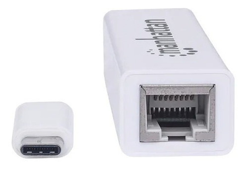 Adaptador Manhattan 507585 Gigabit USB tipo C para rede preto