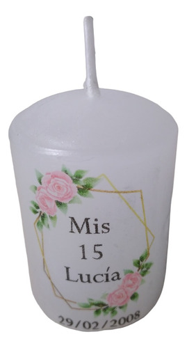 Velas Personalizadas Imagen Souvenir 15 Años, Bautismo, Boda