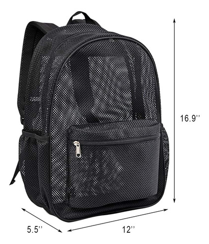 Mochila De Malla Resistente, Mochila Transparente Estud...