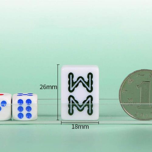Fun Mini Mahjong Set Con Mantel Pequeño Juego De Mesa Verde