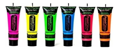 24 Tubos Pintura Fluorescente Neon Corporal Maquillaje