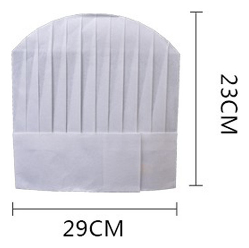 Paquete De 20 Piezas Desechables De Sombrero De Chef, Gorro
