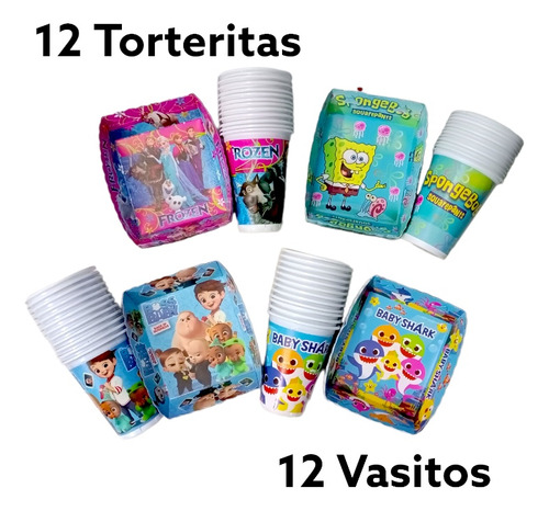 Plato Tortera Vasos Patrulla Canina Paw Patrol Everest Skye