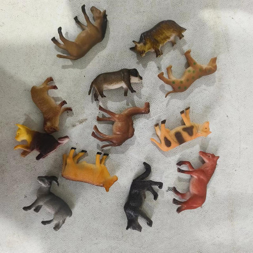 Figuras De Animales De Granja De 12 Uds., Juguetes De