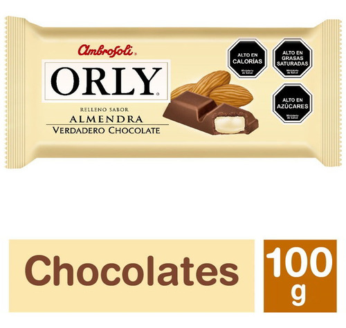 Chocolate Orly Ambrosoli Almendra 100gr(3 Unidad )-super
