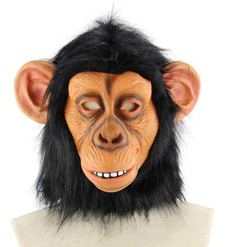 Máscara de mono animal de látex de Halloween Horror Más