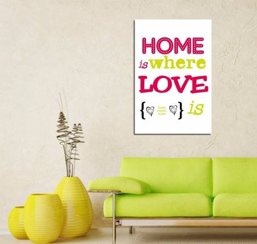 Vinilo Decorativo 60x90cm Home Love Hogar Amor Enjoy Frases