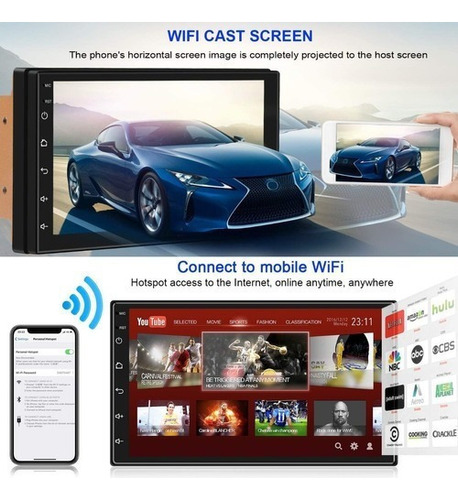 Zk Compatible Estéreo De Coche Android Doble Din 7 Pulgadas