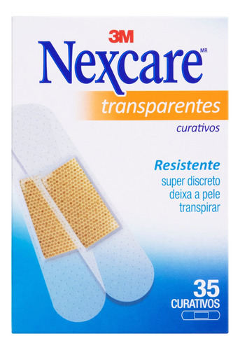 Curativo Transparente Nexcare 19mm x 72mm Caixa 35 Unidades