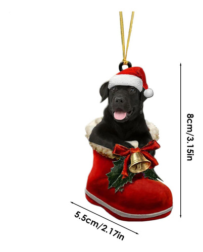 Colgante De Navidad Acrílico Adorno De Perro Acrílico De Dib