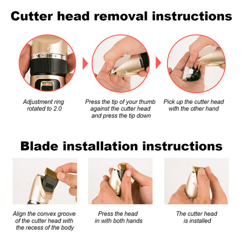 Máquina De Cortar E Aparar Cães Recarregável Sem Fio Com Kit