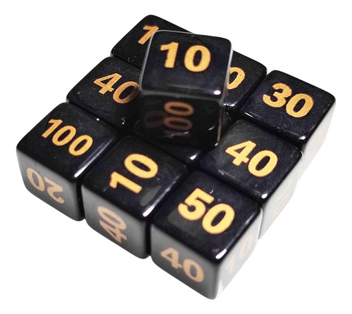 10 Peças De Dados De Jogo De Vários Lados, Conjunto De