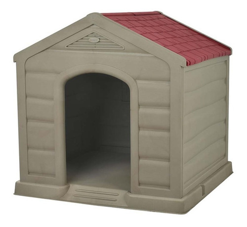 Casa Para Perro Razas Medianas Y Grandes Taupe - Rojo Ubq