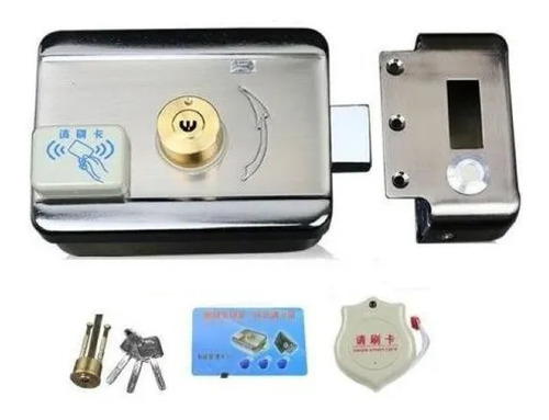 Imagen 2 de 9 de Kit Cerradura Motorizada Fuente Llavero Acceso M208s 12v2a