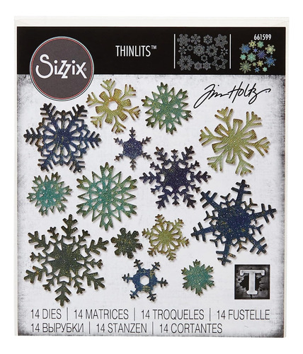 Juego De Troqueles Thinlits Copos Nieve 14 Unidades Sizzix