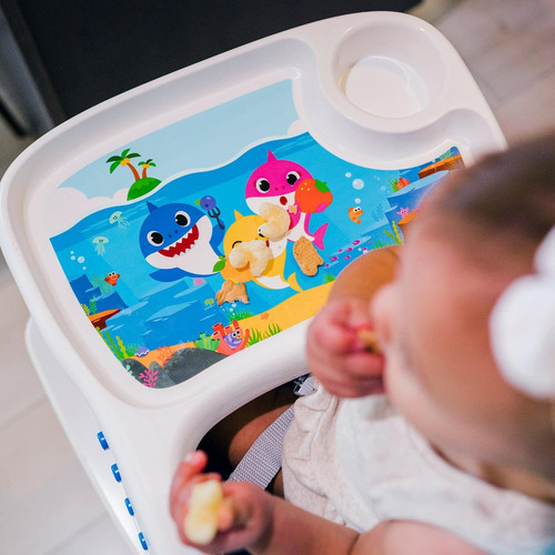 Silla Periquera Booster Alimentacion Bebe Portatil Babyshark Color Azul Baby Shark