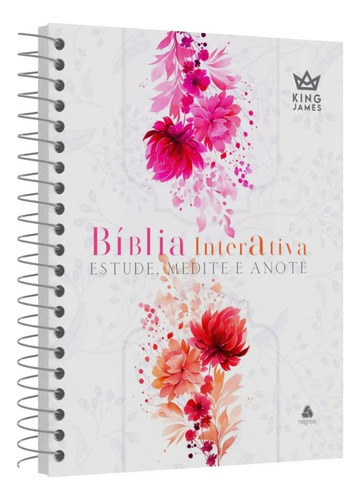 Bíblia Interativa Estude, Medite E Anote - Modelo Bondade - King James - Bkj - Capa Dura - Editora Hagnos