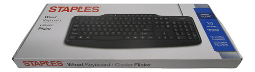 Teclado Alambrico Staples Compatible Pc Mac 10 Teclas 22406