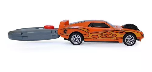 Carro Hot Wheels com Chave Lançador Azul - Fun Divirta-se