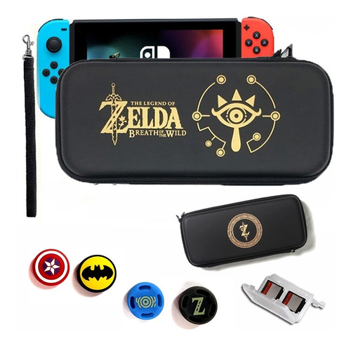  Estuche Zelda Para Nintendo Switch  + 4 Thums Con Logo