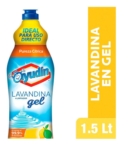 Lavandina En Gel Limpiador Ayudin Pureza Citrica X 1,5 Lt