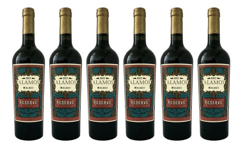 Vino Alamos Reserva Malbec 750 Ml Botella Pack X6 Oferta