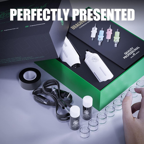 Dragonhawk Kit De Pistola De Tatuaje S1 Rotary Pen Machine C