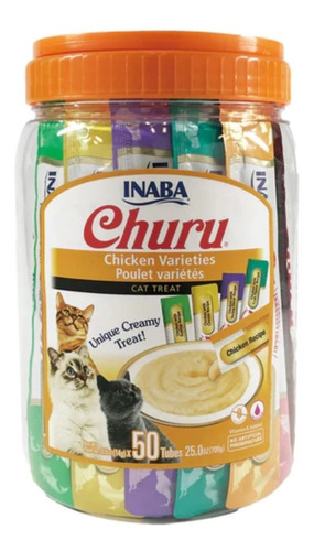 Imagen 1 de 1 de Churu Pollo Variedades Para Gatos - 50 Tubos